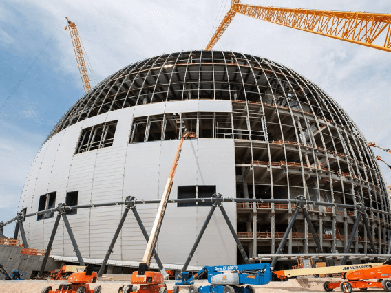 The Sphere Las Vegas in construction